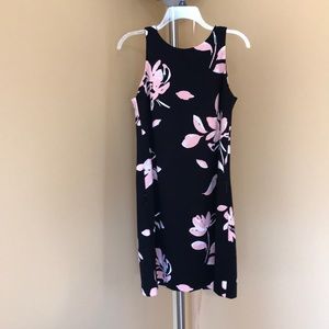 Black w/ pink and white flowers